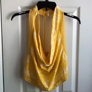 Free People cowl neck halter top